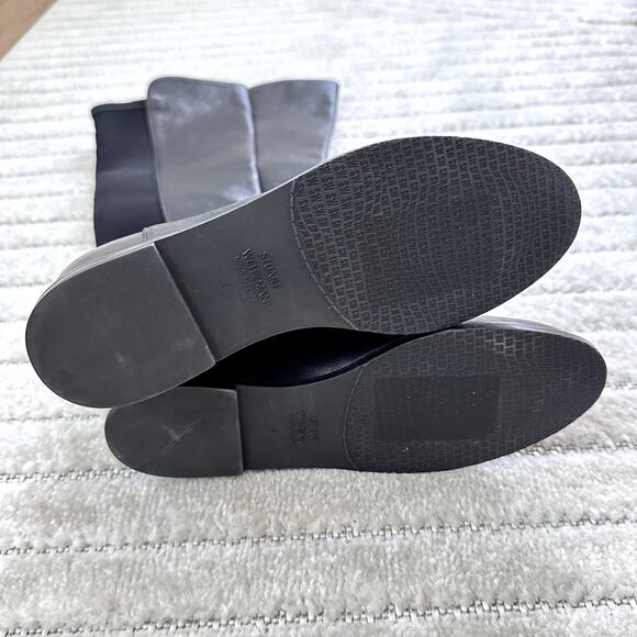 NEW Stuart Weitzman Mainline Hidden Wedge Leather Stretch Knee High Boots Size 4 - Picture 5 of 9